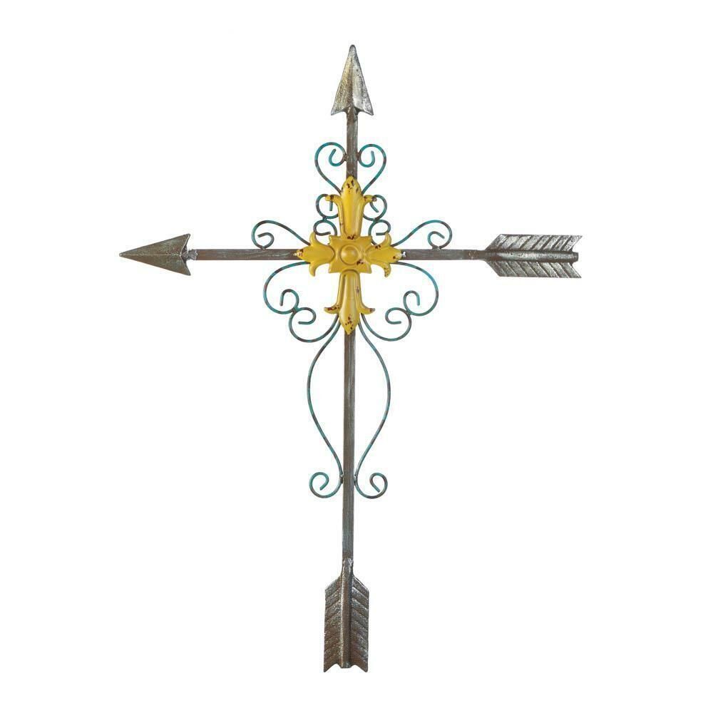 28 " Crossed Arrow Wall Cross By Wings of Devotion